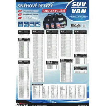 Sněhové řetězy COMPASS | Sněhové řetězy SUV-VAN vel. 260, 48.479