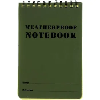 Zápisník WARAGOD vodeodolný zápisník, zelený, 15.2 x 10.1 cm