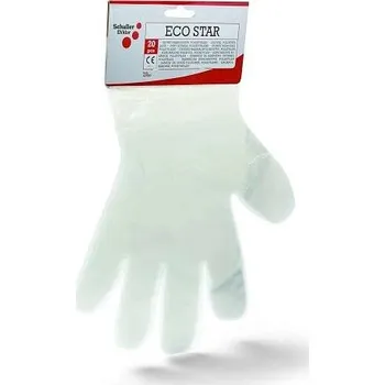 Pracovní rukavice Schuller ECO STAR jednorázové rukavice PE 20ks v balení 42550