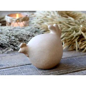 Latté antik dekorace slepice - 12*8*10 cm