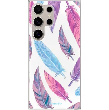 Pouzdro na mobilní telefon Silikonové pouzdro iSaprio - Samsung Galaxy S24 Ultra - Feather Pattern 10 (Odolný silikonový kryt, obal, pouzdro iSaprio - Samsung Galaxy S24 Ultra - Feather Pattern 10 - skvělá ochrana a pružnost, stylový UV potisk, lehkost, tiskne se v České republice)