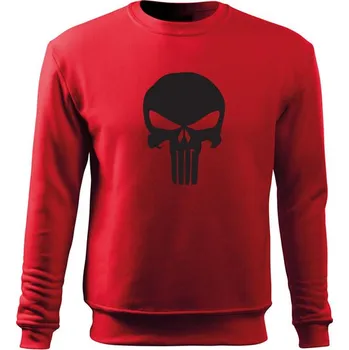 Pánská mikina DRAGOWA pánská mikina Punisher, červená 300g/m2