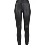 Urban Classics dámské Imitation Leather legíny, černá imitace kůže