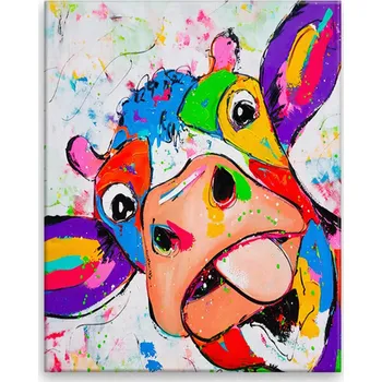 Obraz Obraz na plátně - Legrační kráva - 40x50 cm - CZ výroba