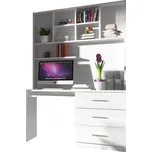 PC stolek Paradise PD03, Barva: bílá / bílý lesk MIRJAN 5902928415834