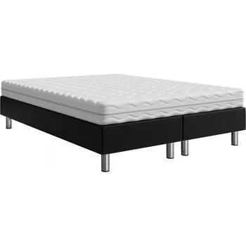 Postel Čalouněná manželská postel Estelle-Baza, Potah: ekokůže Soft 011 (černá), Rozměr postele: 140x200 MIRJAN 5903211020247