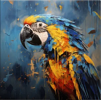 Obraz Obraz na plátně - Portrét papouška - 40x40 cm - CZ výroba