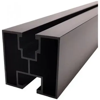solární panel SAPRO FVE FVE ČERNÝ Hliníkový montážní H profil 40x40mm, 2,2m, délka 2200mm pro M10 hlavu FVEA2200BLACK
