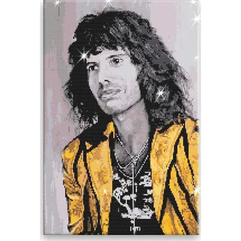 Diamantové malování Diamantové malování - Freddie Mercury 04 - 40x60 cm, bez dřevěného rámu - CZ výroba