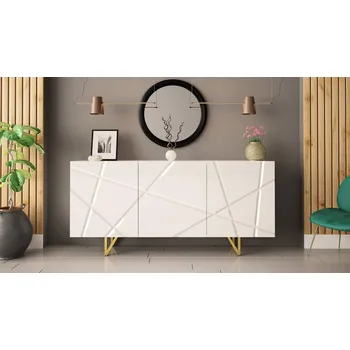 Komoda Komoda 160 Nivotis 03, Barva:: bíla / bíly lesk MIRJAN 5903211195853