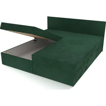 Postel Dvoupostel polohovací tmavě zelená 195 × 170 cm