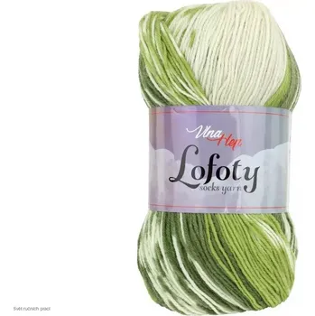 Příze LOFOTY - 7807 > varianta zelená,smetanová