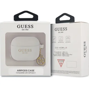 Telefonní příslušenství AirPods 3 Guess silikonový kryt šedý