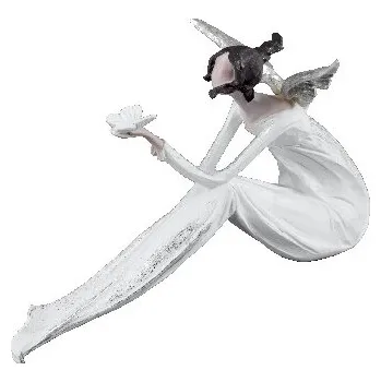 Anděl sedící GAJA, 35x20,5x19 cm, bílá|Ego Dekor