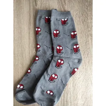 Pánské ponožky Barevné ponožky Šedé se Spidermanem