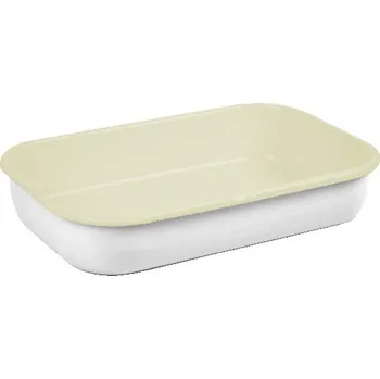 Pekáč ENAMEL, smalt, 28x18x7cm, bílá|Ego Dekor