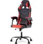 Autronic Herní křeslo, červená a černá ekokůže, houpací mech., opěrák 135° - KA-L626 RED