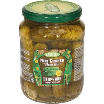 Nakládané okurky Hrustiki 340g Zakuska