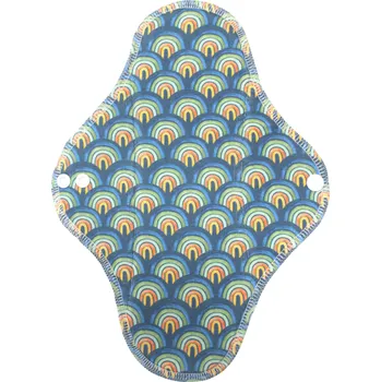 Breberky Noční vložka (Bavlněné froté s PUL) - Modrá duha (bavlněný úplet)