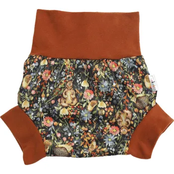 Plenkové kalhoty Breberky Natahovací svrchní kalhotky PUL - Ježek a přátelé VELIKOST: S (4-7kg)