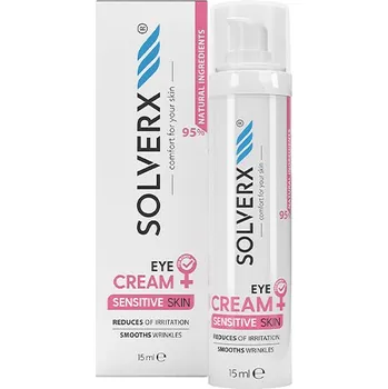 Pleťový krém Solverx oční krém pro citlivou pleť a pro pleť s rozšířenými žilkami, 15 ml