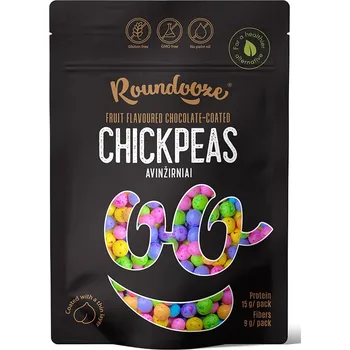 Bonbon Pražená cizrna v čokoládě s ovocnou přichuti 150g Roundooze