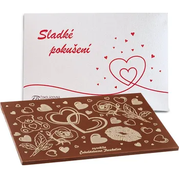 Čokoláda Čokoláda Sladké pokušení -bílá perleť, 120 g, Čokoládovna Troubelice Varianta: mléčná 51%