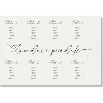 Party nádobí Personal Zasedací pořádek - Simple