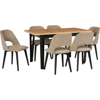 Drewmix Jídelní set 6+1 Paco Zvolte barvu látky: 19B. ZETTA 295