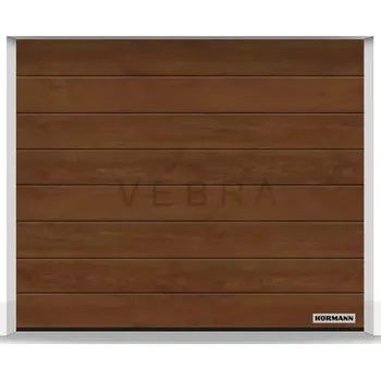 Garážová sekční vrata Hörmann RenoMatic - Tmavý dub, ořech