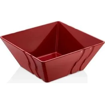 KULSAN LUXOR MELAMÍNOVÁ ČTYŘCOVÁ MISKA 19 CM ČERVENÁ