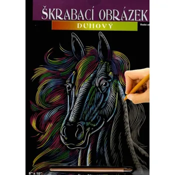 vyškrabávací obrázek ArtLover škrabací obrázek duhový Hlava koně, 25x20 cm