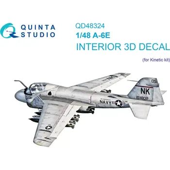 Plastikový model Quinta studio 1/48 A-6E 3D-Print.&col.Interior (KIN)