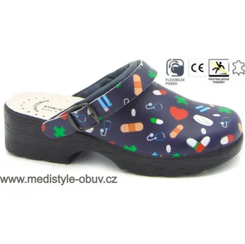 Dámská zdravotní obuv MEDISTYLE OLAND FA24/M modrá LÉKARNIČKA pracovní obuv, --- - 41