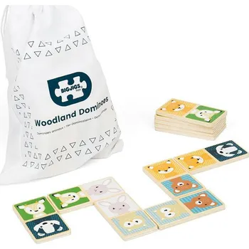 Hračka pro nejmenší Bigjigs Toys Domino lesní zvířátka