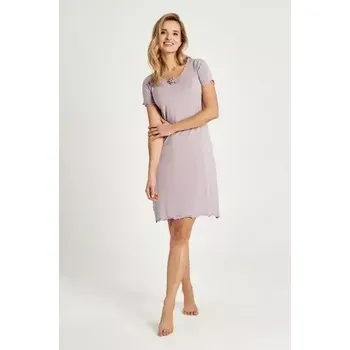 Dámské noční prádlo Taro, dámská noční košile 3140/1-Milani, krátký rukáv, levandulová, vel. S