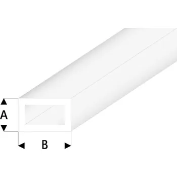 Raboesch profil ASA trubka čtyřhranná transparentní 3x6x330mm (5)