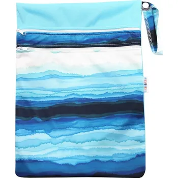 Pytel na pleny Breberky Pytel PUL dvoukomorový - Modrá laguna S