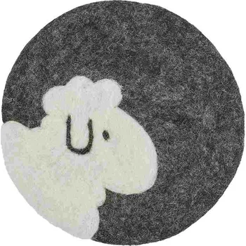 Podložka LANA SHEEP černá, ovčí vlna - Cilio (LANA ovečka podložka z ovčí vlny, černá - Cilio)