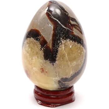Drahý kámen Magieprirody.cz Septárie dračí vejce 65 mm 186 g + dřevěný podstavec #C30