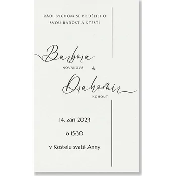 Pozvánka Personal Oznámení - Simple Zvolte množství: od 1 ks do 10 ks