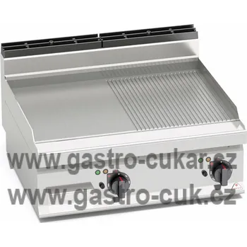 Kuchyňský gril Grilovací hladká/rýhovaná plotna Bertos E7FM8BP-2