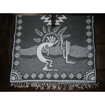 Dámské pončo Pončo (Kokopelli, šedé)