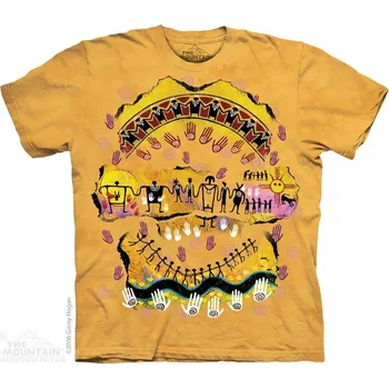 Pánské oblečení Pánské batikované triko The Mountain - Domorodé umění - žluté Velikost: S 10-1211-18465