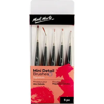 Umělecký štětec Sada štětců mini detail 5 ks.