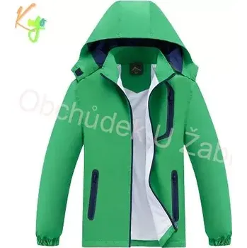Chlapecká bunda Chlapecká BUNDA letní/jarní zelená Kugo B2868 (- šusťáková bunda s látkovou podšívkou)