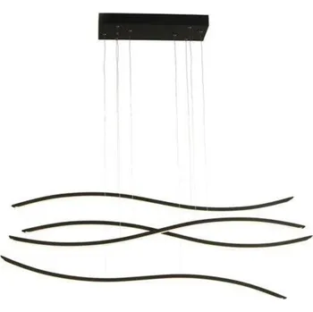 LED Závěsné svítidlo AZzardo Waves Dimm black AZ2912 70W 4900lm 3000K IP20 stmívatelné černé