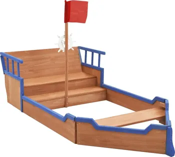 Pískoviště Pískoviště pirátská loď jedlové dřevo 190 x 94,5 x 101 cm přírodní