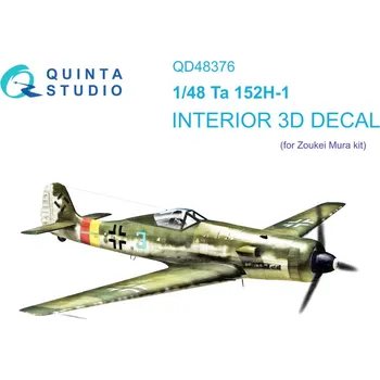 Plastikový model Quinta studio 1/48 Ta 152H 3D-Print.&col.Interior (ZOUK.M.)