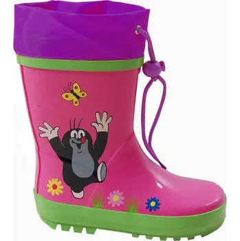 Dívčí holínky Pidilidi holínky dětské s krtkem, Pidilidi, PL17, růžová 25